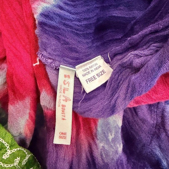 Isla bonita beach cover up dress Mutlicolor Knee length summer tie-dye - Picture 2 of 8